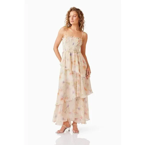 ELLIATT Livette Maxi Dress in Floral Wedding Guest Gala Event Dress size S NWT - Picture 3 of 8